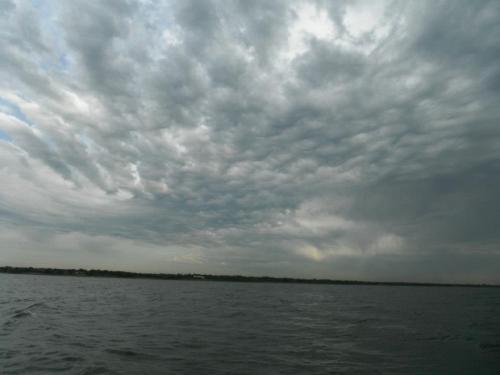clouds over lake lewisville
